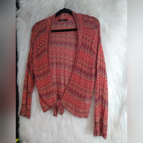 Nick and Zoe Multicolor Fall Color Long Sleeve Cardigan Size PM - Picture 7 of 11